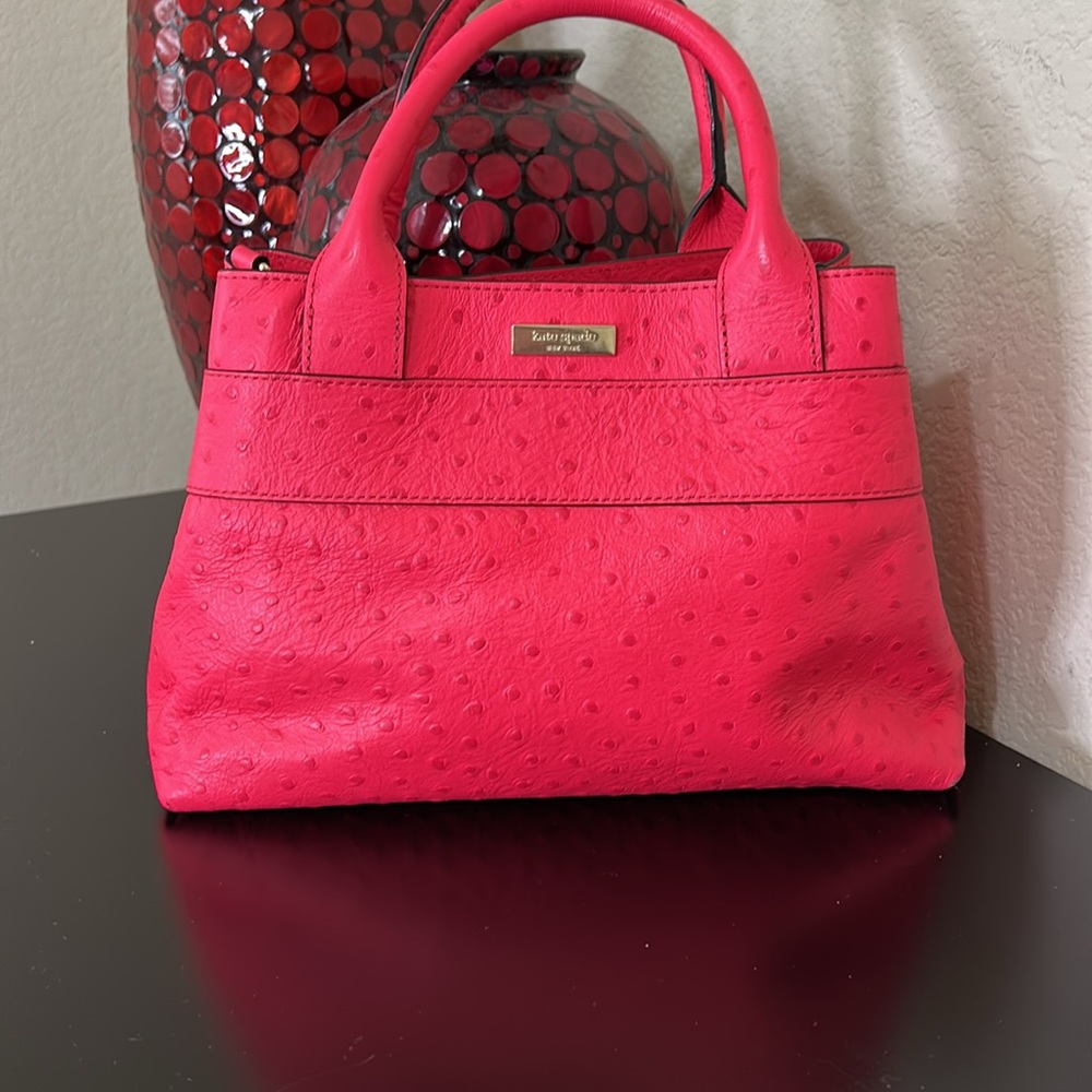 Kate Spade New York Provence Charm City Ostrich-Embossed Satchel – Hot Pink - Picture 5 of 17